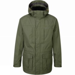 Craghoppers Mens Kiwi Long Jacket Parka Green